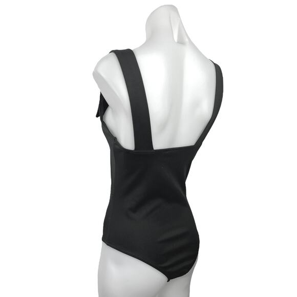 Katie Kane Buckle Belted Strap Sleeveless Cami Camisole Square Neck Bodysuit Top - Picture 2 of 5